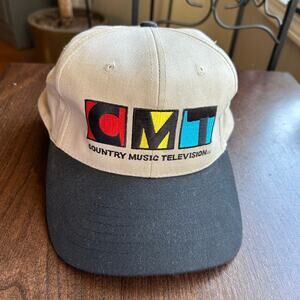 Rare VNTG '90s CMT Country Music Television Advertising Snap Back Hat